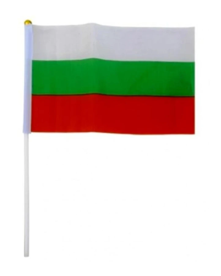 Национални флагчета България с колче 21x14 см – 20 броя