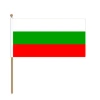 Национален флаг България с дървена дръжка 30x45 см