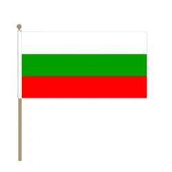 Национален флаг на Република България с дървена дръжка (30 × 45 см)
