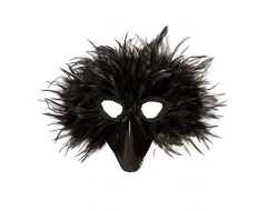 Карнавална маска с пера за гарга 00580