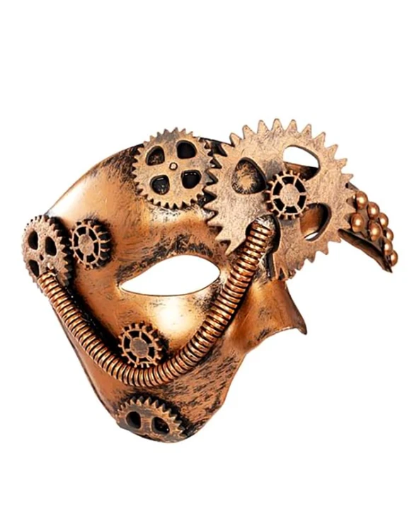 Steampunk полумаска за възрастни с механични зъбни колела