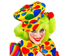 Карнавална шапка - Цветен каскет на клоун 1813P