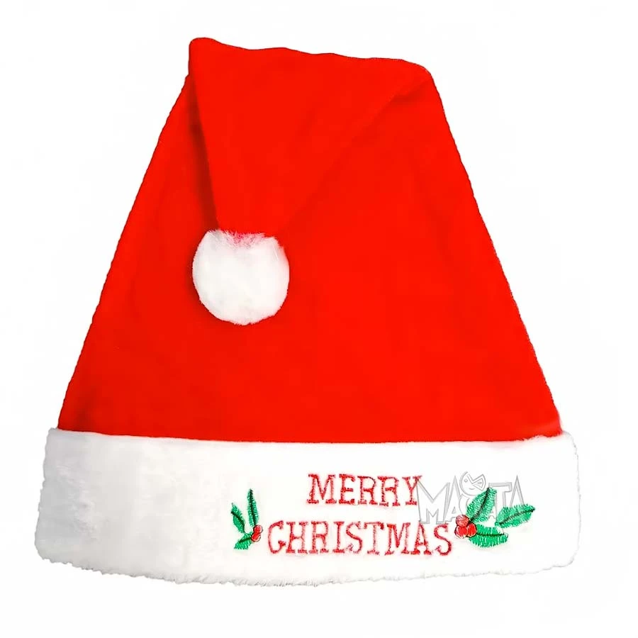 Коледна шапка с надпис Merry Christmas