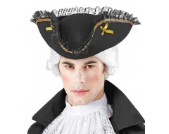 Карнавална шапка за благородник с дантела 01883