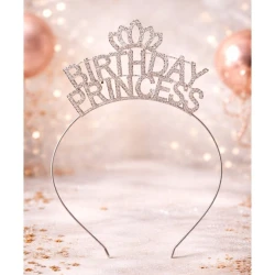 Диадема Birthday Princess – сребриста корона за рожден ден