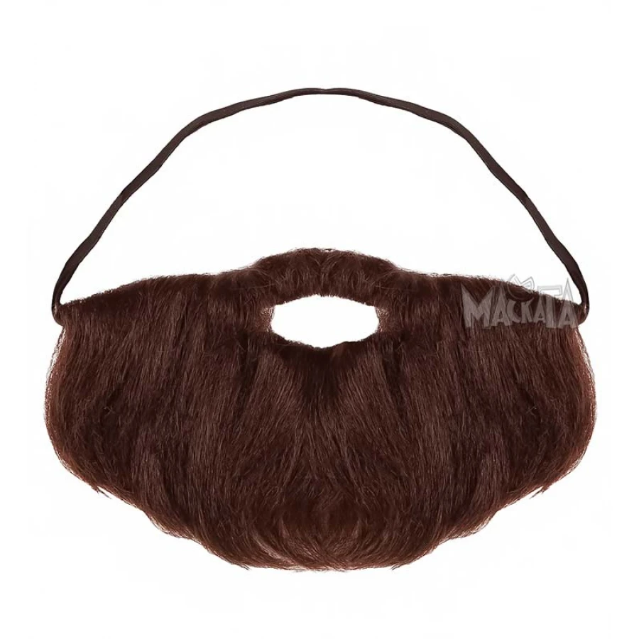 Карнавална брада с мустаци в кафяв цвят 01857