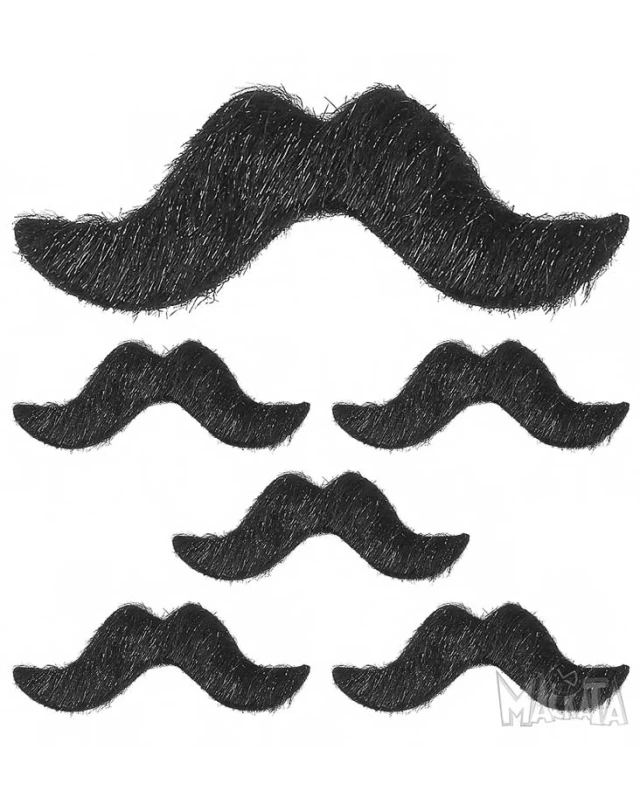 Карнавални мустаци 07783 - 6бр