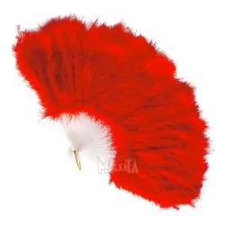 Карнавално ветрило с естествени пера 4716R
