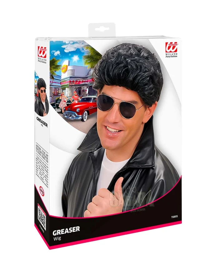 Карнавална мъжка ретро перука - Greaser wig T0801