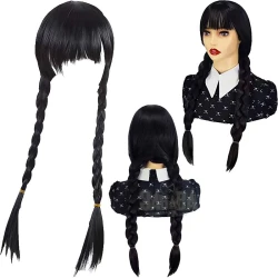 Карнавална перука на Уензди Адамс /Wednesday Addams/
