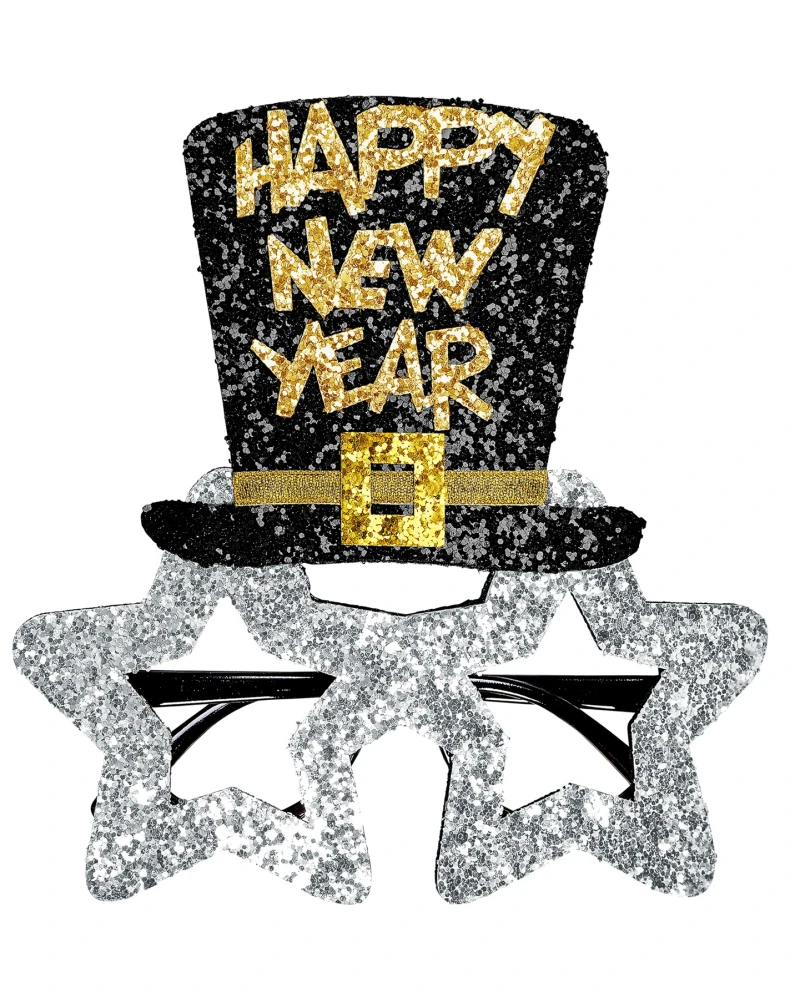 Сребърни очила с надпис Happy New Year