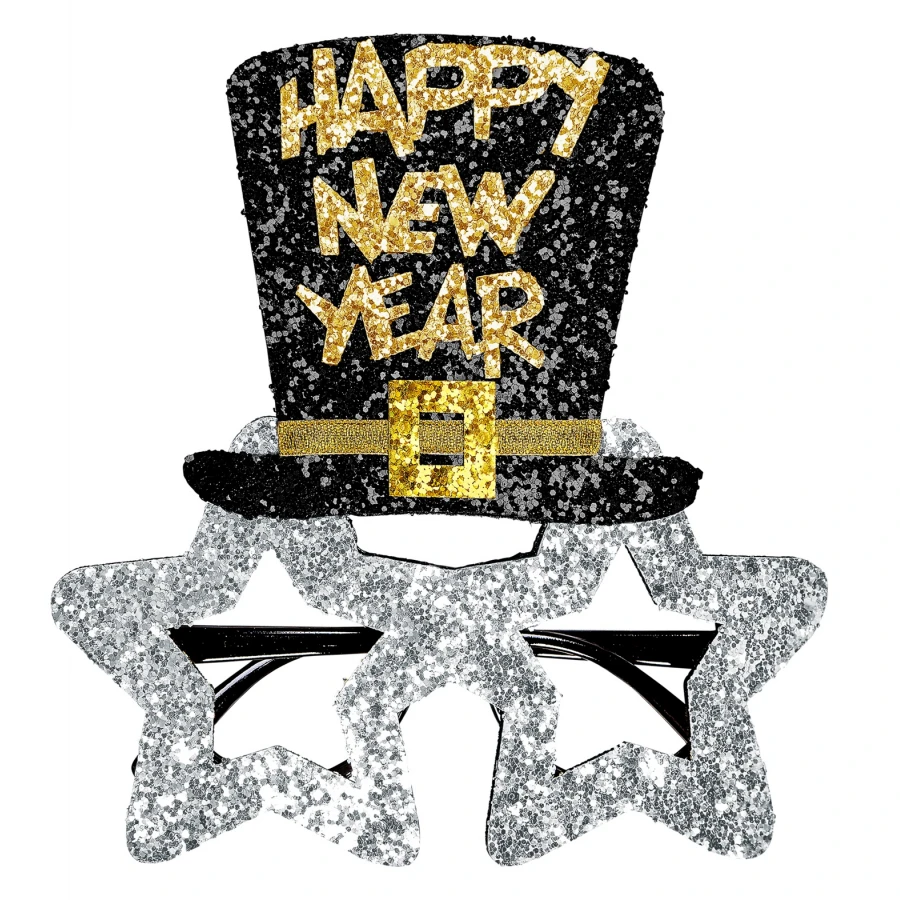 Сребърни очила с надпис Happy New Year
