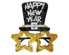 Златни очила с надпис Happy New Year