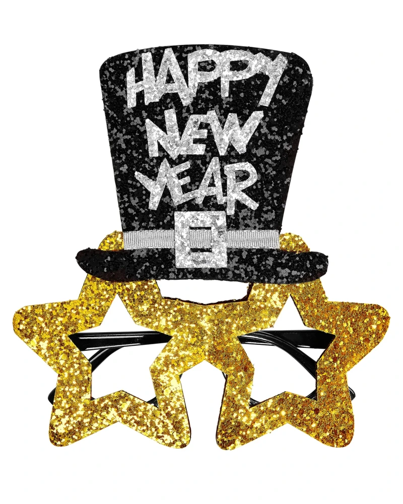 Златни очила с надпис Happy New Year