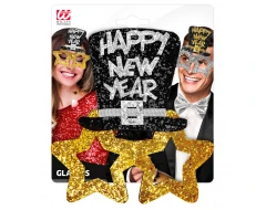 Златни очила с надпис Happy New Year