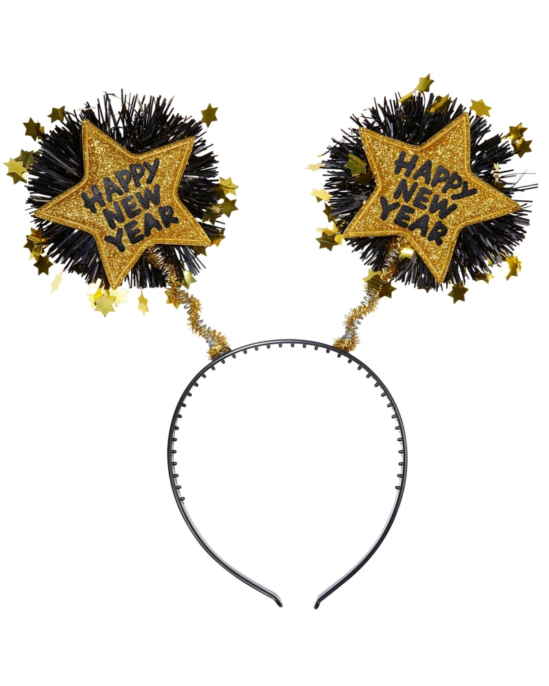 Златна диадема с надпис Happy New Year