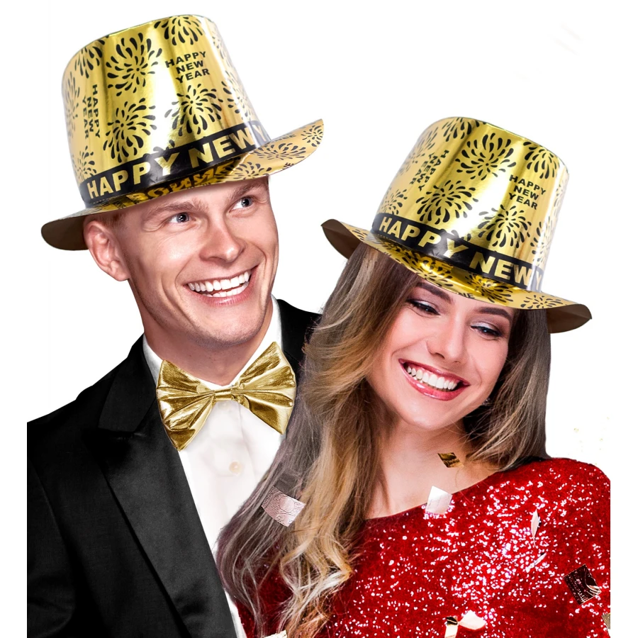 Златна шапка с надпис Happy New Year