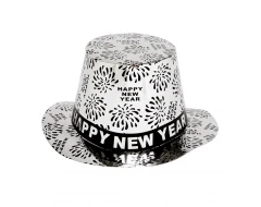 Сребърна шапка с надпис Happy New Year