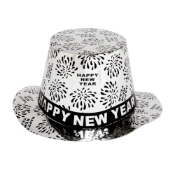 Сребърна шапка с надпис Happy New Year