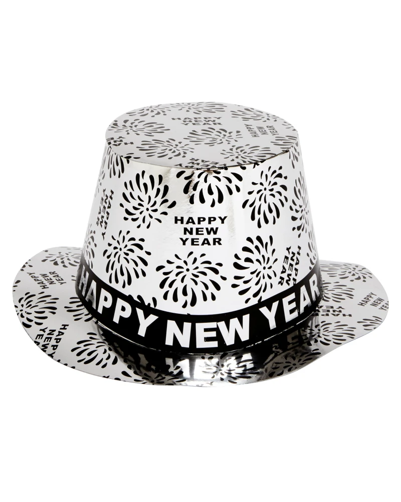 Сребърна шапка с надпис Happy New Year
