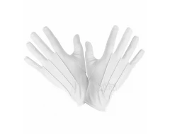 Карнавален аксесоар - къси бели ръкавици 4638B