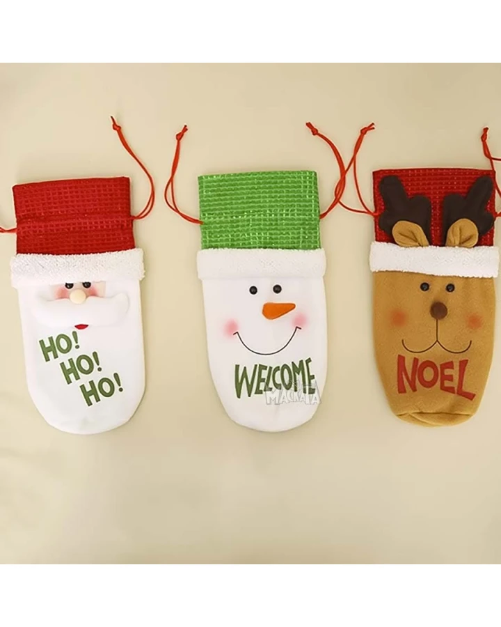 Коледна украса за бутилка - Ho Ho Ho