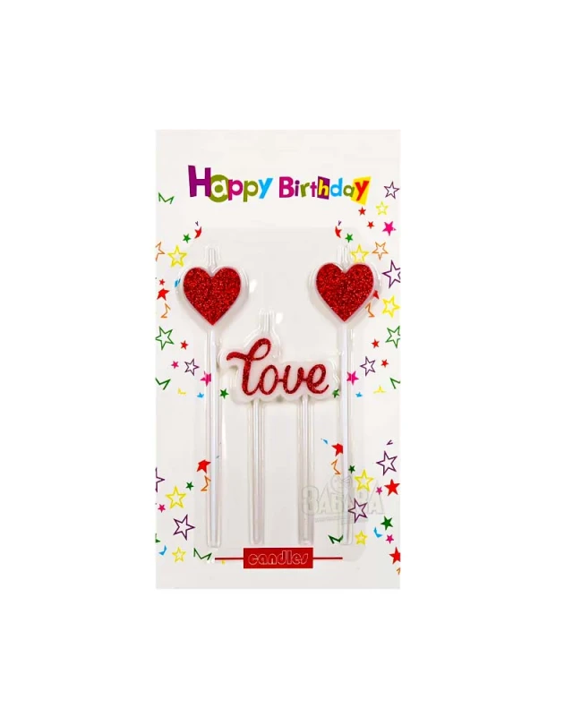 Парти свещички за торта Love 55962