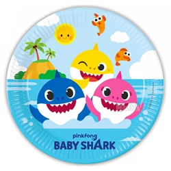 Парти чинии - Baby shark 8бр