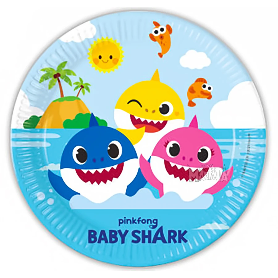 Парти чинии - Baby shark 8бр