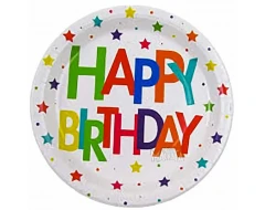 Парти чинии - Happy Birthday 8бр