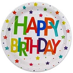Парти чинии - Happy Birthday 8бр