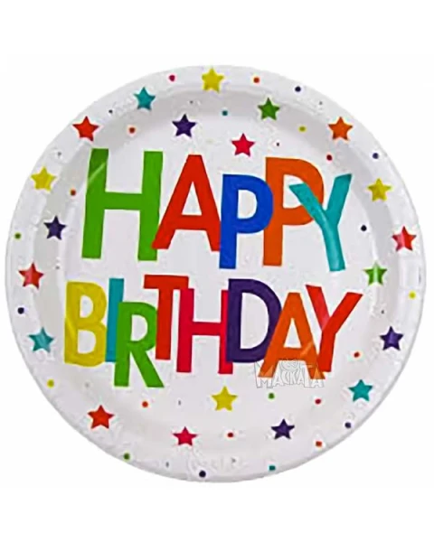 Парти чинии - Happy Birthday 8бр