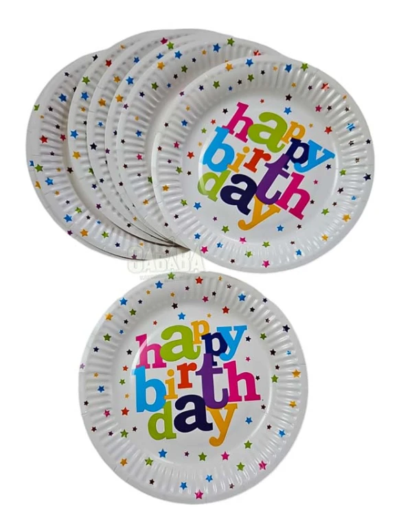 Парти чинии - Happy Birthday 10бр
