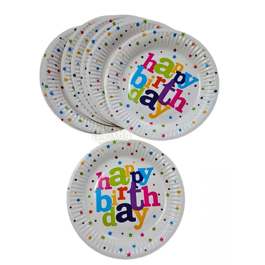 Парти чинии - Happy Birthday 10бр