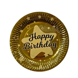 Парти чинии с надпис Happy Birthday 10бр