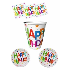 Парти сет - Happy Birthday 48бр