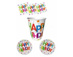 Парти сет - Happy Birthday 48бр