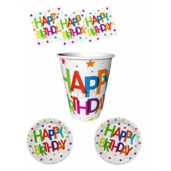 Парти сет - Happy Birthday 48бр