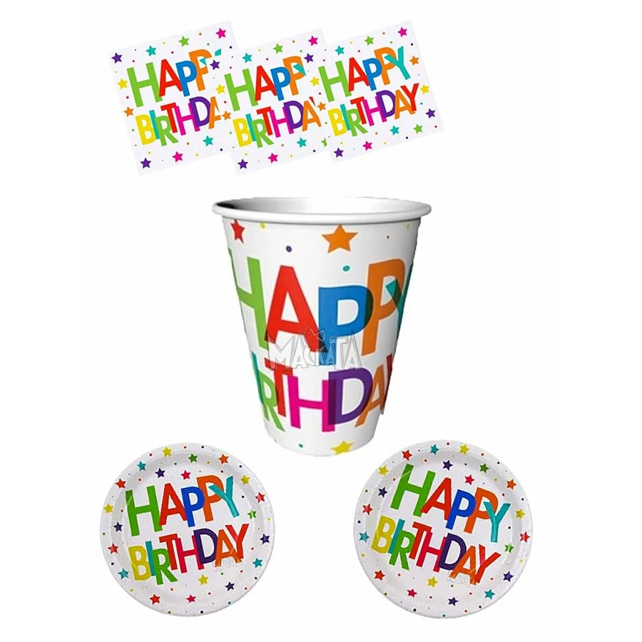 Парти сет - Happy Birthday 48бр
