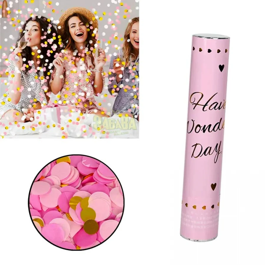 арти цилиндър с лилави конфети Party Popper 28 см за рожден ден и карнавал