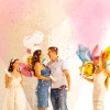 30 см цилиндър с розови конфети за разкриване на пола на бебе момиче (Gender Reveal)