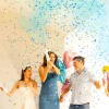 30 см цилиндър със сини конфети за разкриване на пола на бебе момче (Gender Reveal)
