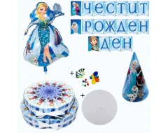 Комплект за украса на рожден ден в детската градина - Леденото кралство