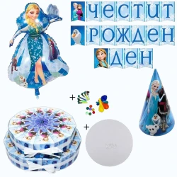 Комплект за украса на рожден ден в детската градина - Леденото кралство