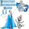 Комплект за рожден ден Леденото кралство с костюм на Елза, аксесоари, банер и балони