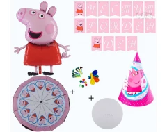 Комплект за украса на рожден ден в детската градина - Пепа