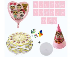 Комплект за украса на рожден ден в детската градина - Lol Surprise