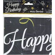 Луксозна парти покривка Happy Birthday