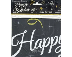 Луксозна парти покривка  Happy Birthday