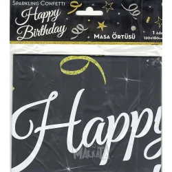 Луксозна парти покривка  Happy Birthday